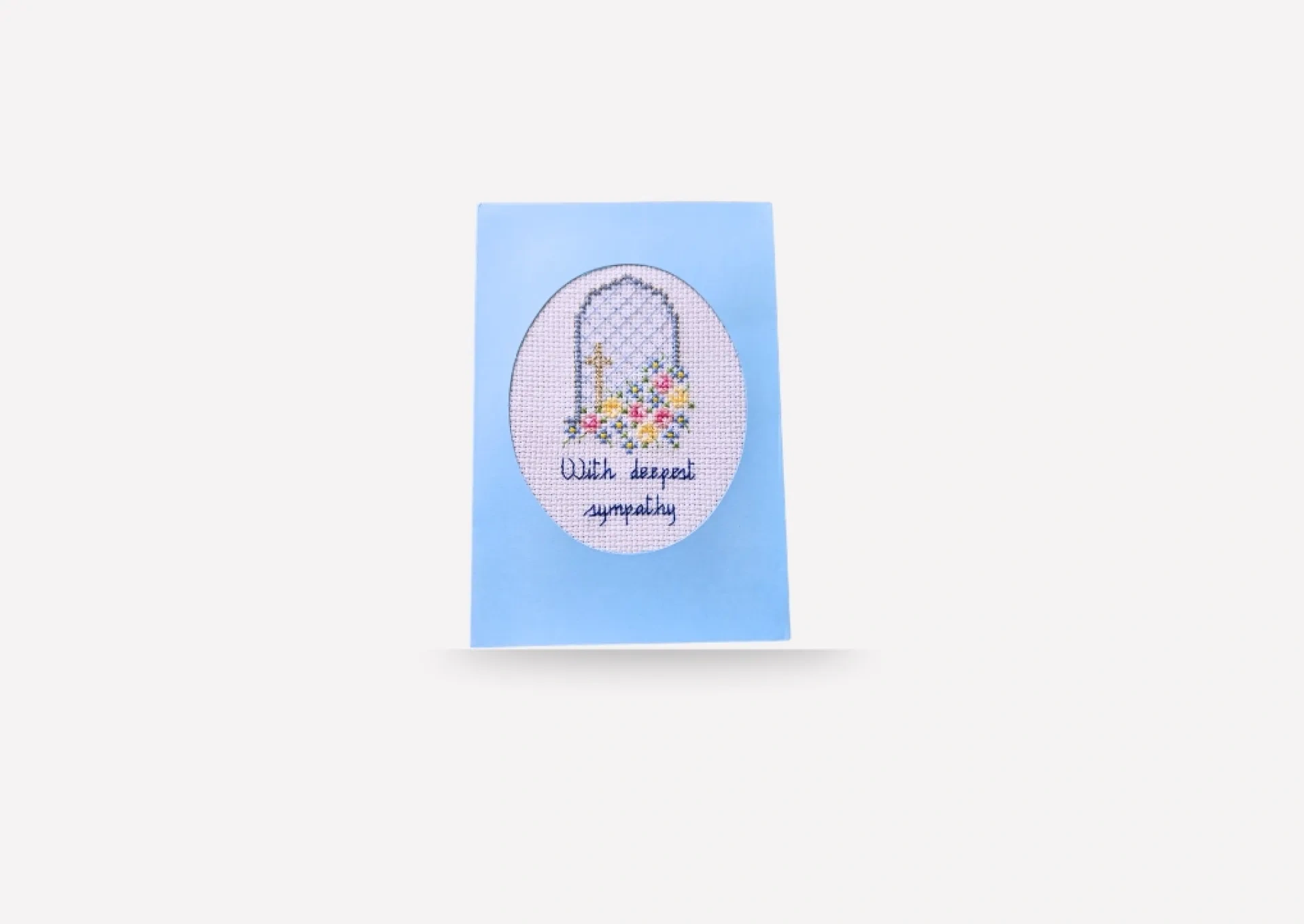 Hand- Embroidered With Deepest Sympathy Card
