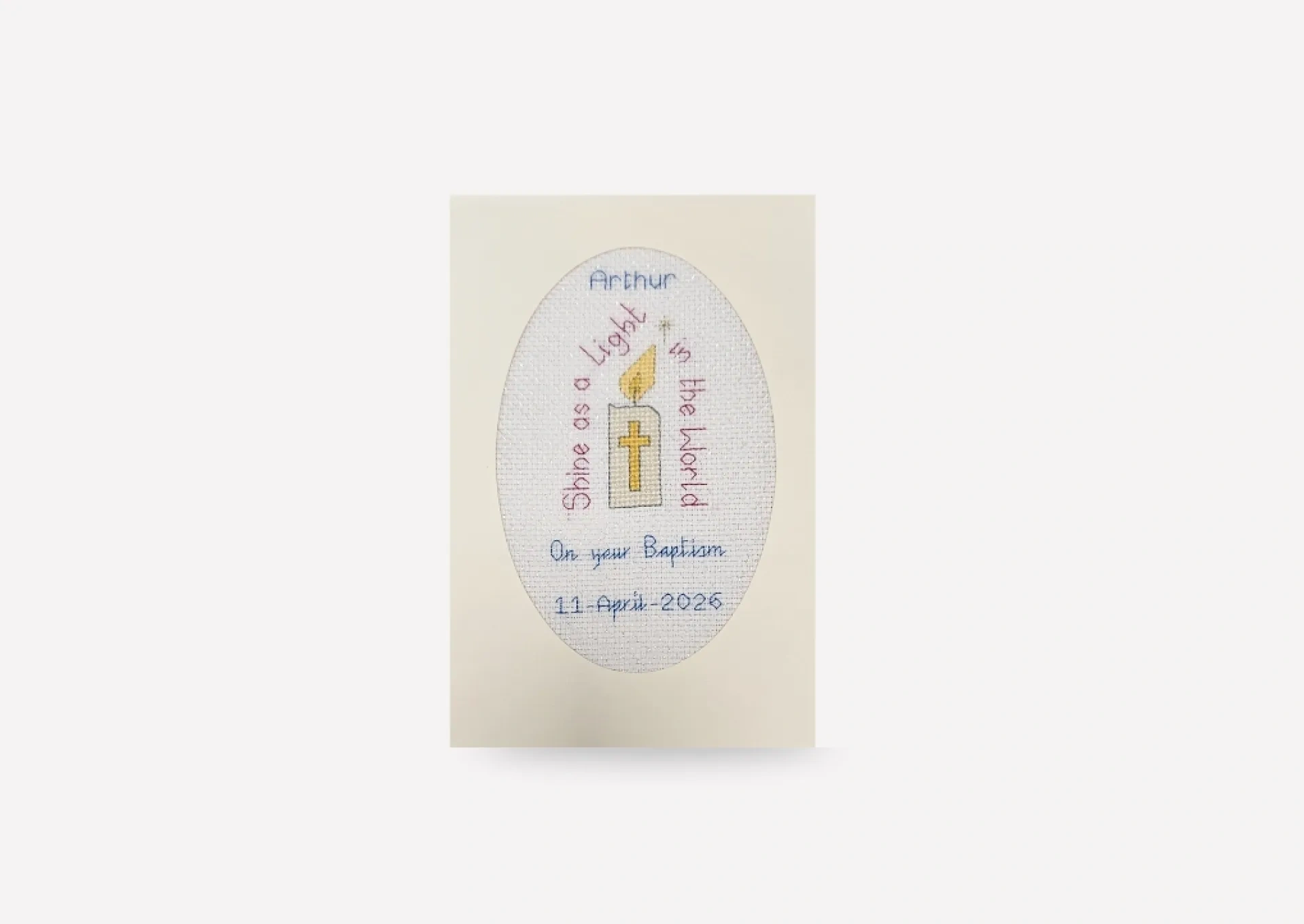 Personalised Baptism Card