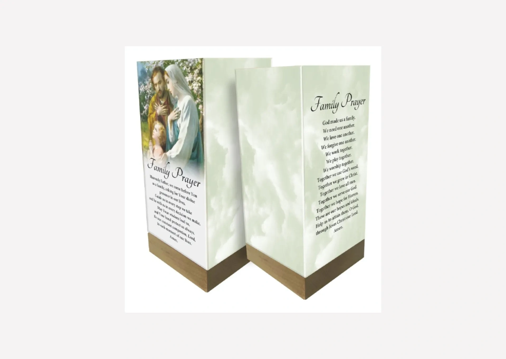 Holy Family Glass Lantern