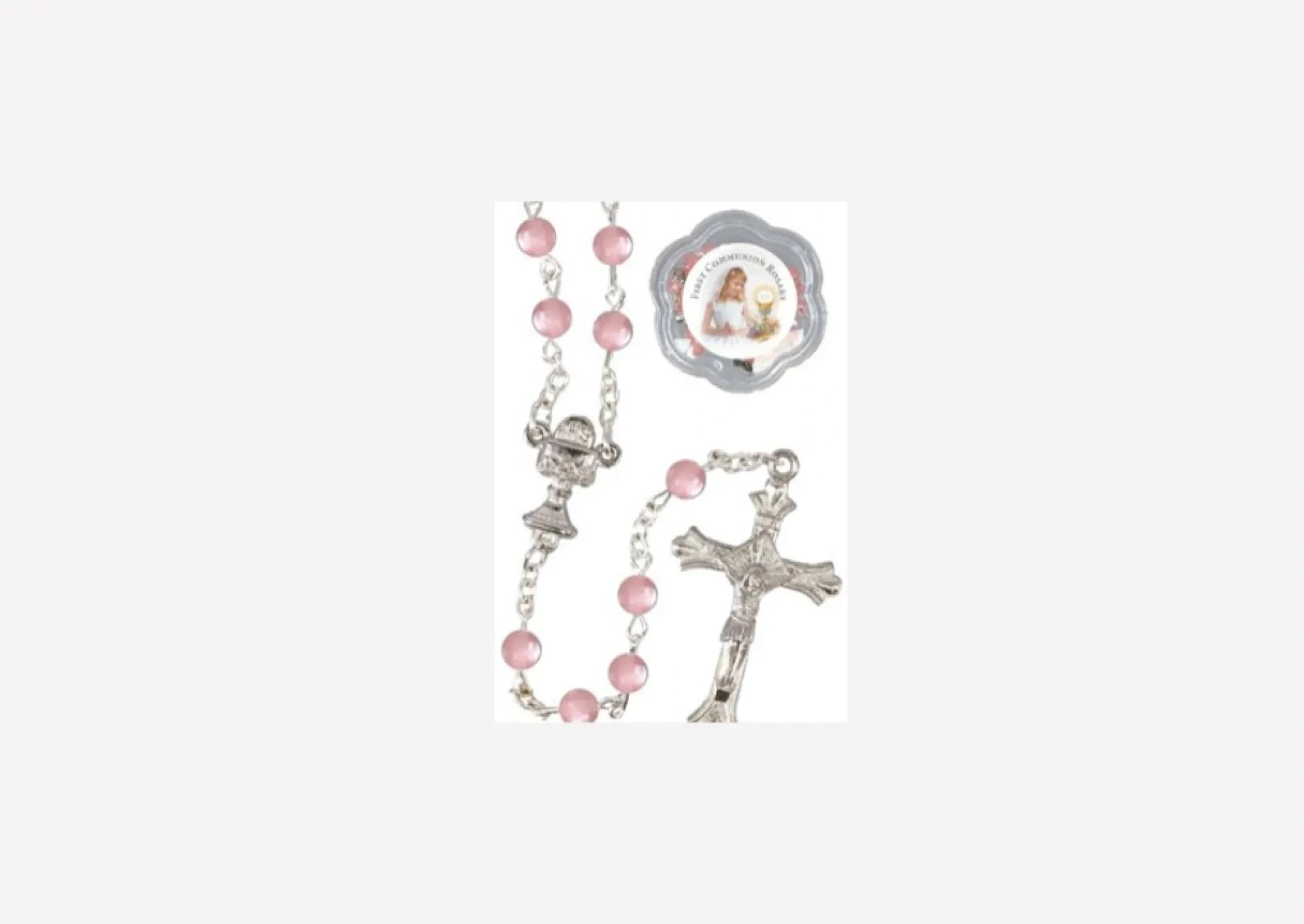 First Holy Communion Pink Rosary