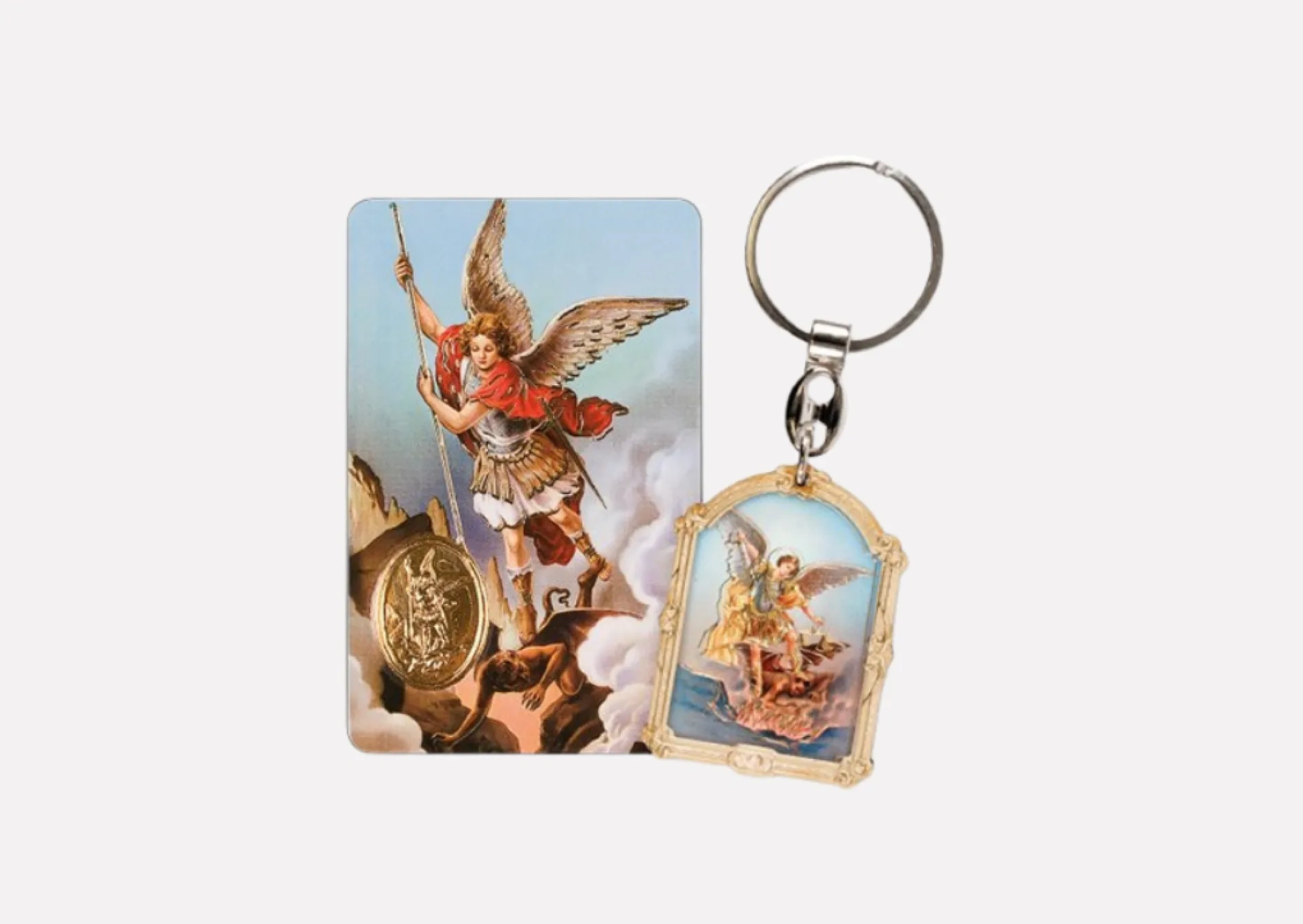 St Michael Prayer Card and Keyring