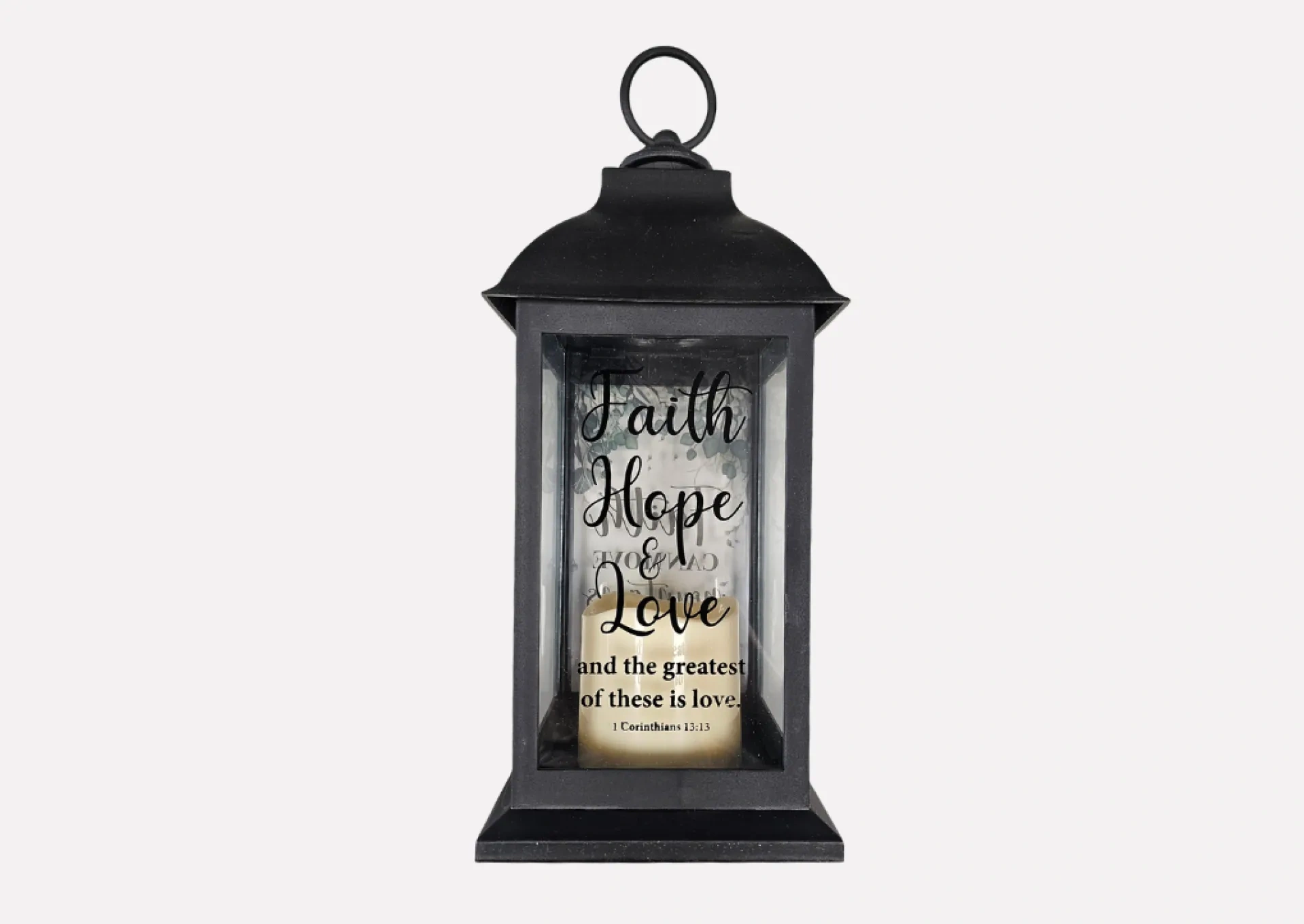 Faith, Hope and Love Lantern