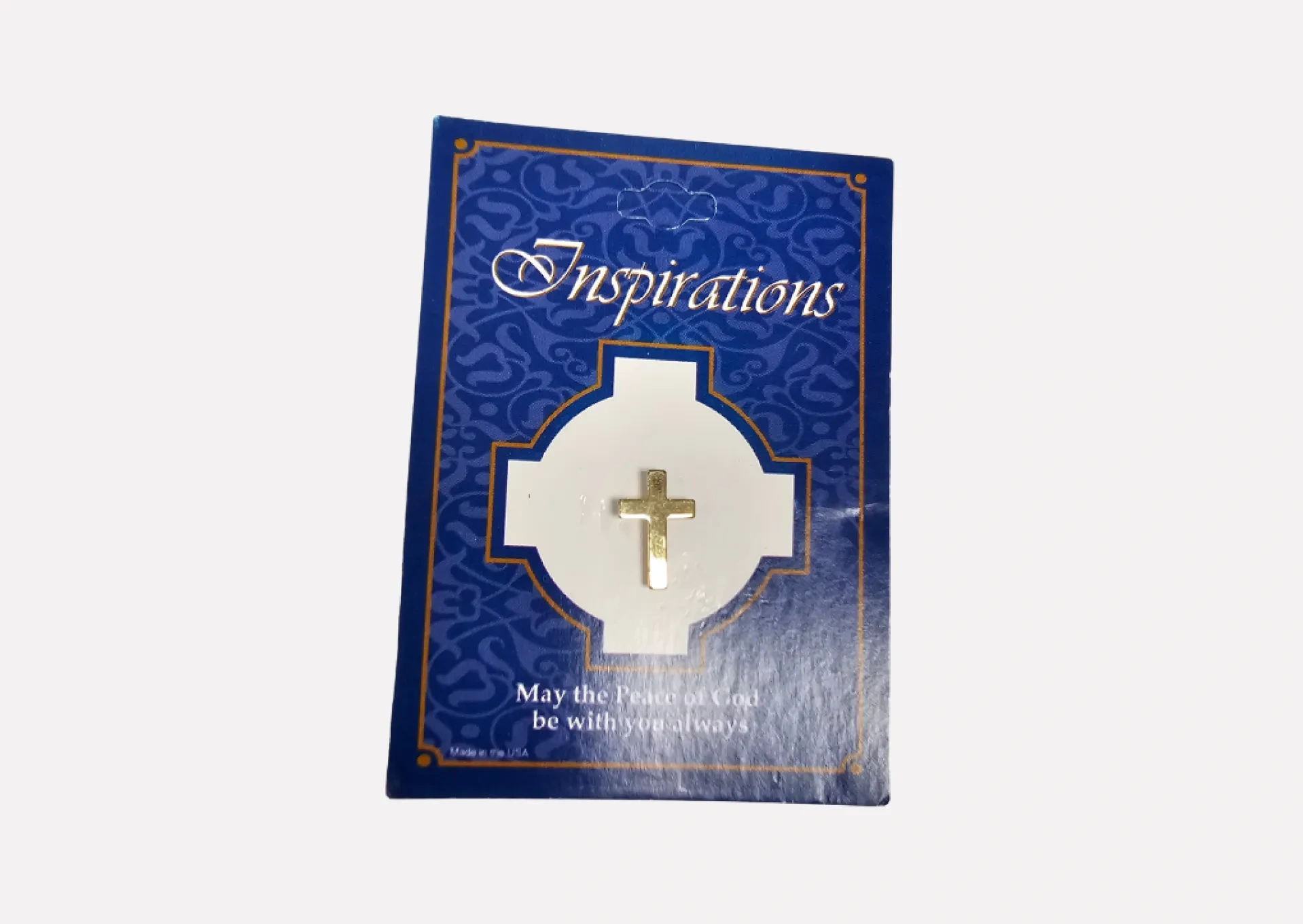Brass Cross Lapel Pin Badge