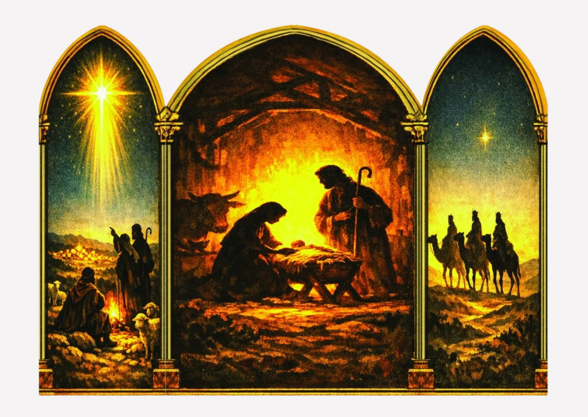 nativity triptch