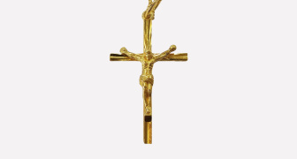 Gold diamond-cut Crucifix