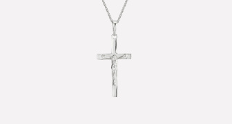 Highly Polished Sterling Silver Crucifix