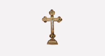 Holy Land Olive Wood Standing Crucifix