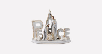 White and Gold Holy Family Peace Decoration
