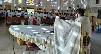 Mass being celebrated in Togo