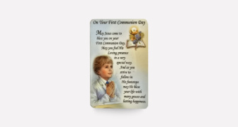 Boys Holy Communion Prayer Card