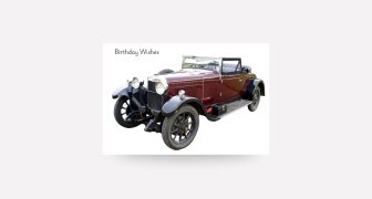 Classic Car Birthday Card