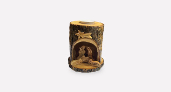 Holy Land Olive Wood Nativity Candle Holder