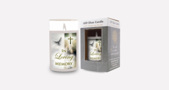 In Loving Memory Glass LED Candle