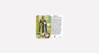 Saint Martin de Porres Prayer Card and Medal