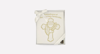 White Embroidered First Communion Photo Album