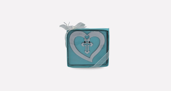 Boxed Metal Heart with Cross