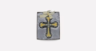 Yellow Cross with Diamond Style and Bow