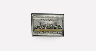 Metal and Wood Last Supper Plaque