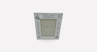 First Communion White and Silver Picture Frame