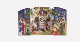 Joyful Nativity Standing Advent Calendar