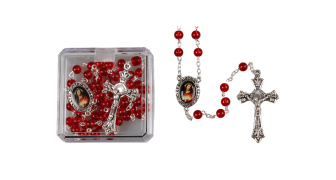 Sacred Heart Ruby Rosary
