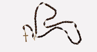 Nigerian Brown Wooden Rosary Beads