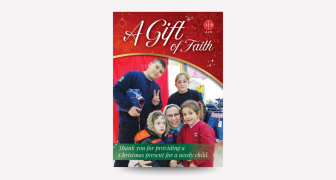Gift of Faith charity donation Christmas card