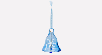 Holy Land Snowflake Glass Bell