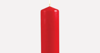 Red Pillar Candle