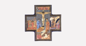 Crucifixion wooden plaque