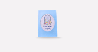 Hand- Embroidered With Deepest Sympathy Card