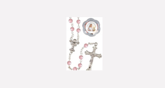 First Holy Communion Pink Rosary