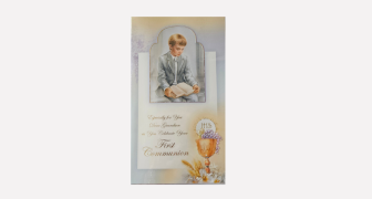 Grandson First Communion Card