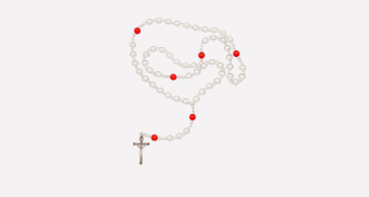 White and Red Ethiopian Rosary