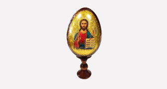 Christ Pantocrator Ukrainian Painted Egg