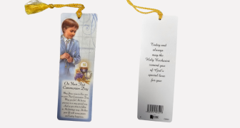  Laminated First Holy Communion Bookmark For A Boy