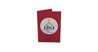 Christmas Blessings Embroidered Card