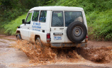 4X4 driving through the mud