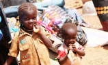 Two children from Burkina Faso in displacement camp