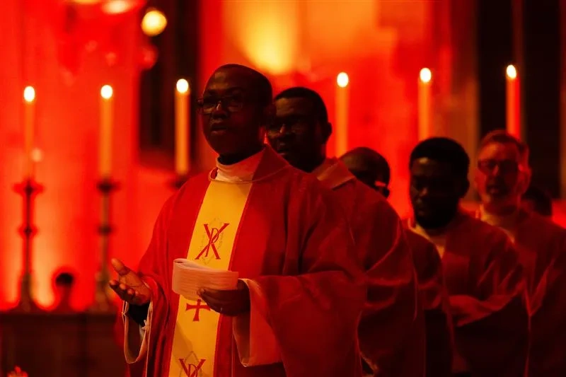 Priests celebrating Red Wednesday