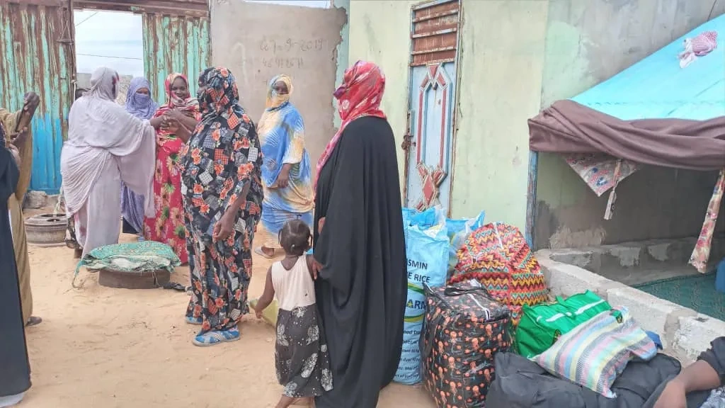 Clothes distribution to the less fortunate at the Welcome Centre in Nouakchott
