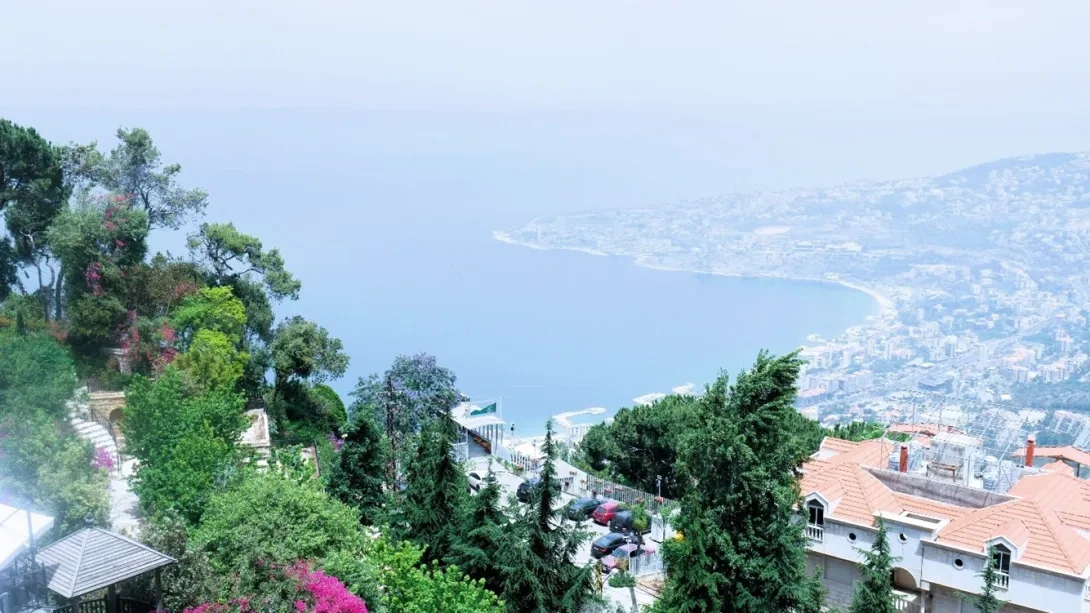 The view from the Sanctuary of Our Lady of Lebanon.