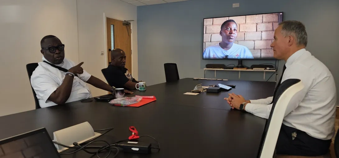 Priests visiting ACN office from Sierra Leone