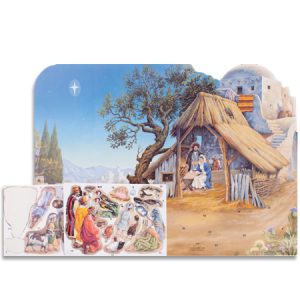 Bible Scene Nativity Advent Calendar with stickers