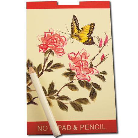 Chinese Notepad and Pencil