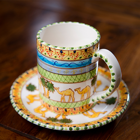 Hand-painted Cup & Saucer Set 2