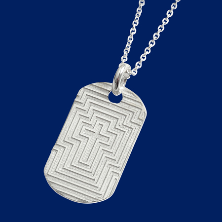 Maze Effect Cross Pendant