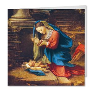 Mary Adoring Jesus