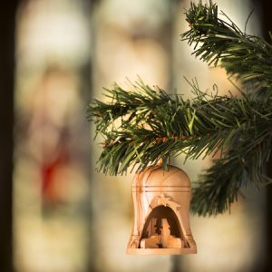 Olive Wood Nativity Bell