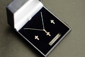 Swarovski Cross & Earring Set